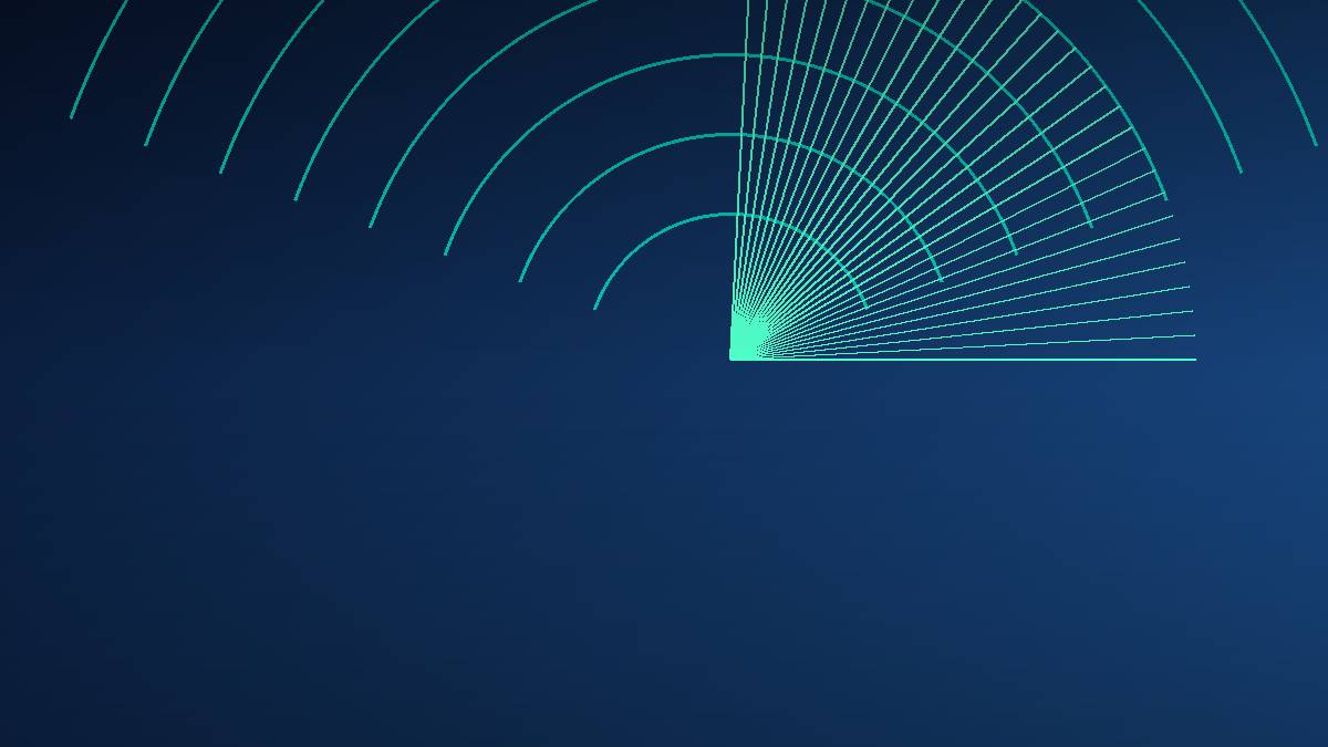 Abstract weather radar map concept—concentric sweep on dark display